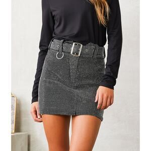 Day G Rhinestone Mini Skirt with Belt from Buckle -  Women's Large